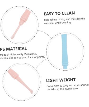 ARTSEWPLY 4pcs Smooth Earwax Removal Tools Ear Cleaning Kit Earwax Cleaners Random Color - Buy Online on GoSupps.com