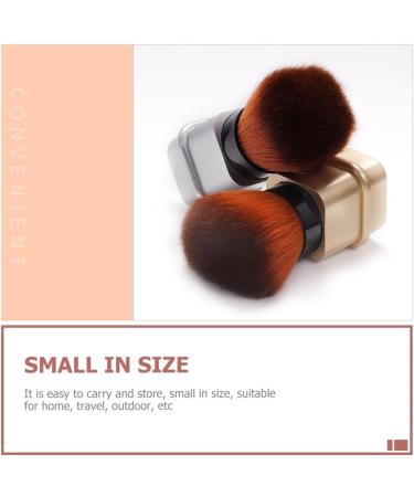 Angoily Nail Dust Brush Makeup Loose Brush Retractable Powder Brush Makeup Blush Finishing Powder Makeup Loose Powder Brush Abs Electroplating Brush Handle Travel Makeup Powder Highlight - Buy Online on GoSupps.com