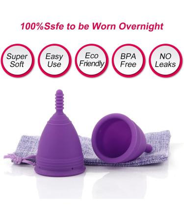 Buy M Muncaso Period Menstrual Cup - Soft & Flexible Reusable Medical Silicone Cup (L Pack of 2) - Eco-Friendly Menstruation Solution - Buy Online on GoSupps.com