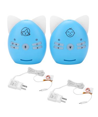 Wene Baby Sound Monitor, Blue Audio Baby Monitor Night Light for Home for Baby Sleeping for Elderly Two Way Talk(American Standard (100-240V))