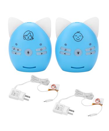 Wene Baby Sound Monitor, Blue Audio Baby Monitor Night Light for Home for Baby Sleeping for Elderly Two Way Talk(American Standard (100-240V))