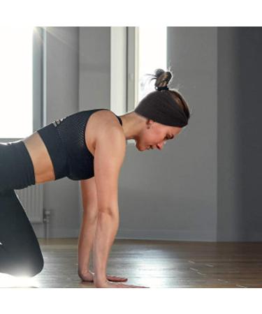 Dreshow 4 Pack Women s Elastic Headbands - Soft Hair Bands for Yoga Sport & Fitness - Maroon Navy Peacock Blue Charcoal - Buy Online on GoSupps.com