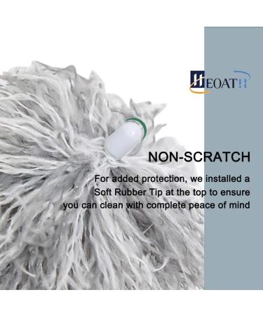 HEOATH Microfiber Feather Duster with Extendable Pole - 30-100 inches, Extra Long Cobweb Duster for Cleaning, Bendable Head - Non-Scratch, Washable Duster for Ceiling, Fan, Furniture - Buy Online on GoSupps.com