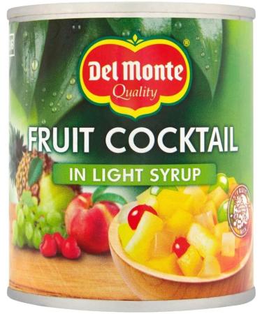 Del Monte 4 x 227g Mixed Fruit Cocktail in Light Syrup with Welari Thank You Card Peach Pinapple Grapes Pears Cherries Baking Cooking Dessert Ice Cream Topping (908g) (4pack) - Buy Online on GoSupps.com