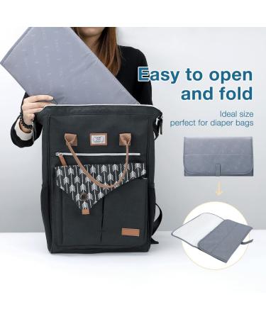 Lekebaby Portable Changing Mat - Gray On-the-Go Changing Clutch for Easy Travel - Best Baby Changing Solution - Buy Online on GoSupps.com