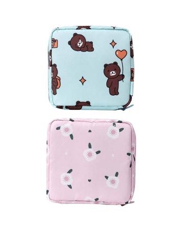 Women's bonds Storage Pocket Women's Womeni Sindy Zipper Tampon Bag Women Period Bag Portable Mini Tampon Bag For Tampon Coins Cosmetic Storage container Passel 2 pieces
