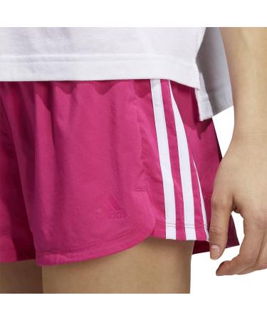 adidas Women's Pacer 3-Stripes Woven Shorts - Team Real Magenta/White | Medium Size - Buy Online on GoSupps.com