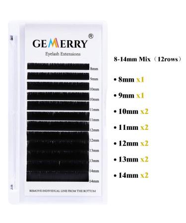 Buy D CURL 0.07 Self-Fanning Eyelash Extensions | Easy Fan 3D 5D 8D 10D | 8-14mm Volume Lash Extensions by Gemerry - Buy Online on GoSupps.com
