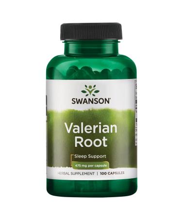 Swanson Valerian Root - Herbal Supplement Promoting Relaxation & Sleep Support - Natural Formula for Wellness Support - (100 Capsules, 950mg per Serving)