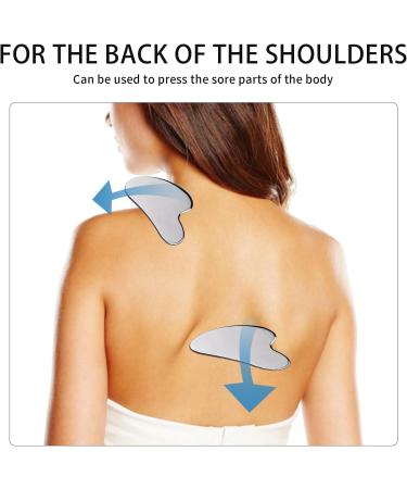Stainless Steel Gua Sha Facial Tools | Silver-Plated Acupuncture Massage & Spa Treatment Tools for Body & Trigger Point Therapy - Buy Online on GoSupps.com