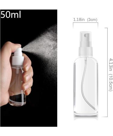 Terjbg 6-Pack 50ml Travel Spray Bottles - Clear Mini Atomizers for Cosmetics & Body Care - Ideal for Travel & Cleaning - Buy Online on GoSupps.com