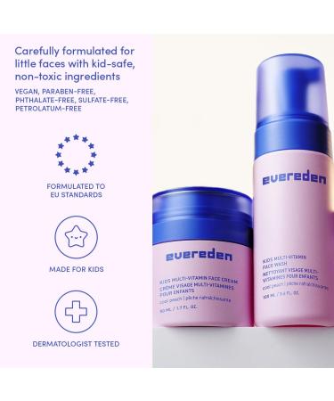 Evereden Kids Happy Face Duo Cool Peach and Baby Lip Balm - Multi-Vitamin Kids Face Wash Face Cream and Baby Lip Balm Set - Clean & Vegan Skin Care Toddlers 3+ - Moisturizing Nourishing & Prot - Buy Online on GoSupps.com