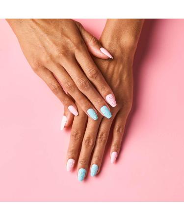 KISS IMPRESS Press-On Manicure Dew Drop - Medium Length Square Nails with PureFit Technology | 30 Artificial Nails & Accessories - Buy Online on GoSupps.com