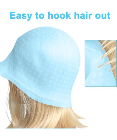 Highlighting Cap Silicone Hair Highlighting Cap with Hook Punched Hole Highlight Hair Cap Professional Hair Dye Cap Hairdressing Dyeing Staining Tools for Women Men - Buy Online on GoSupps.com