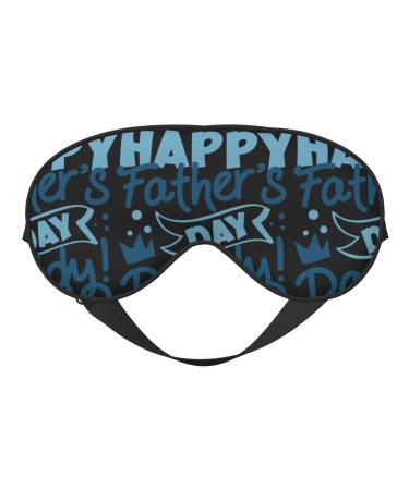 Happy Father's Day Sleep Mask Adjustable Double -Sided Eye Mask Soft Sleeping Eye Covers for Sleeping Perfect Shading Reduce Eye Edema