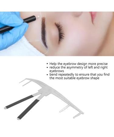 Three-Point Positioning Eyebrow Ruler - Portable Stainless Steel Caliper Tool for Accurate Measurements - Buy Online on GoSupps.com