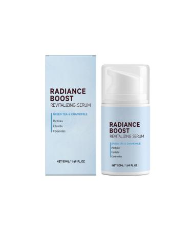 Daily Revitalizing Face Serum for All Skin Types Fast-Absorbing Non-Sticky Compatible with Red Light Therapy 1.69 Oz