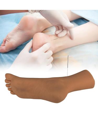 Life Size Flexi Nail Training Foot - Silicone Manicure Practice Model for Jewelry and Shoes - Light Brown Right Foot - Buy Online on GoSupps.com