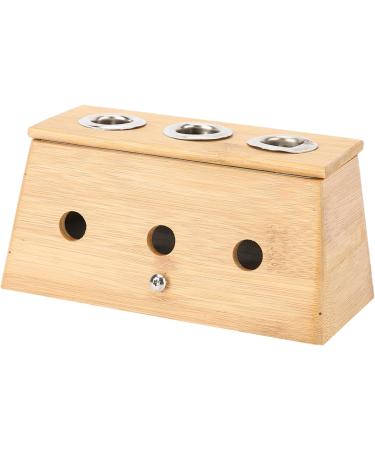 Buy Moxibustion Box - 3 Holes Bamboo Healing Holder for Moxa Sticks | Relief from Fatigue - Buy Online on GoSupps.com