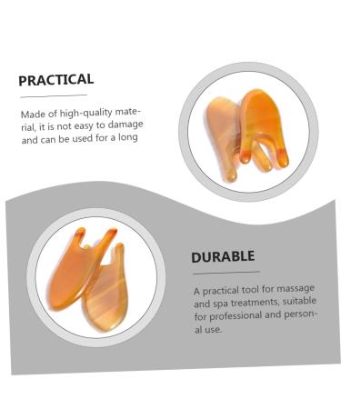 Nose Bridge Massage Board - Ox Horn Gua Sha Facial Tool | Spa & Cosmetic Scraping Board for Face | Natural Yellow Horn Massage Tools - Buy Online on GoSupps.com