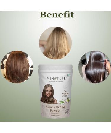 Natural Blonde Henna Hair Color Powder - Chemical-Free Paraben & Ammonia Free 8oz - Buy Online on GoSupps.com