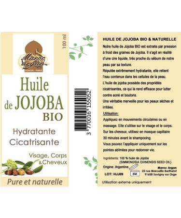 Organic and Natural Jojoba Oil - Nourishing and Healing - Perfect for Acne Control - 100ml - Buy Online on GoSupps.com