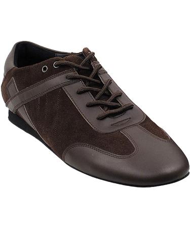 Men's Ballroom Latin Salsa Sneaker Dance Shoes Leather SERO106BBXEB Comfortable - Very Fine (Bundle of 5) 10.5 Coffee Leather & Brown Suede