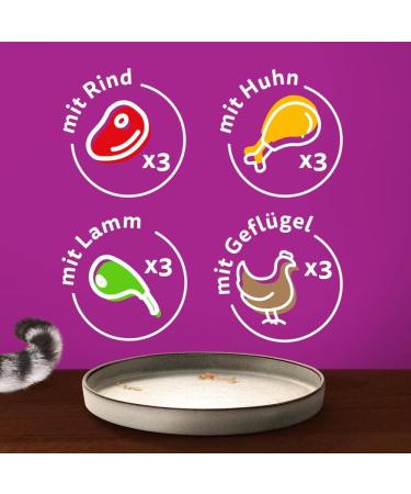 Whiskas 1+ Cat Food Pure Delight Classic Selection in Jelly - 12x85g (4 Packs) - Premium Wet Food for Adult Cats - 48 Portion Bags Classic Ragout - Buy Online on GoSupps.com