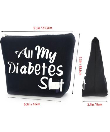 Diabetic Travel Bag & Keychain Gift Set - Funny Diabetes Gifts for Grandma, Grandpa, Mom, Dad, Sister, Brother - Personalized Diabetic Supplies - Birthday, Christmas - Buy Online on GoSupps.com