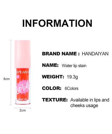 Hegafoo Lip Tint Set - 6 Long-Lasting Waterproof Colors | Matte & Moisturizing Lip Stain for Women - Buy Online on GoSupps.com
