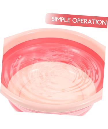 PLAFOPE 1pc Folding Washbasin Foldable Basin Foldable Washbasin Wash Basin Bathroom Basin Washing Basin Cleaning Basin for Home Bathroom Supply Portable Washbasin Dormitory Supply 32X32X12CM Pink - Buy Online on GoSupps.com