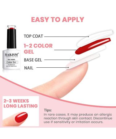 Gorgeous Foil Nail Polish Set - 4Pcs Glitter Gel Black, Milky White, Red Sequins Polish for Stunning Nail Decorations at Home - UV LED Lamp Required - Buy Online on GoSupps.com