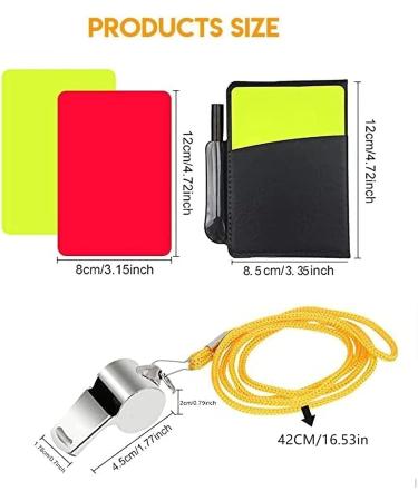 Shop EHIOG Referee Card Set - Metal Pipe with Red Yellow Cards & Point Book | Essential Referee Equipment for Football Games - Buy Online on GoSupps.com