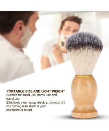 Wooden Shaving Brush Stand for Men - Portable Soft Synthetic Hair Handle | Barber Salon Tool - Buy Online on GoSupps.com