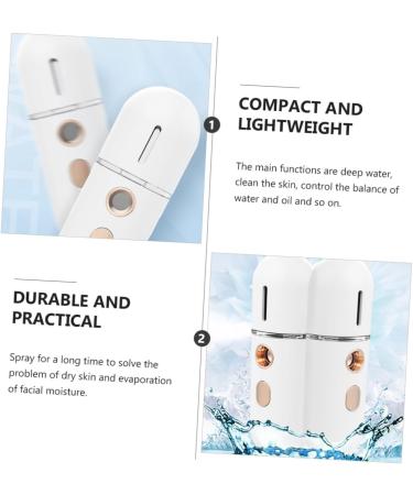 Mikinona Brumisateur Hydratant Nanom trique Portable Compact Vaporisateur Facial pour Femmes Soins de Beaut Visage Visage Bureau Voyage Blanc - Buy Online on GoSupps.com