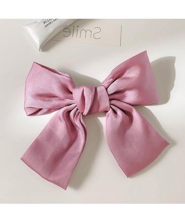 1 Psc Pink Bow Hair Clips Satin Vintage Solid Color Bowknot French Barrette Hair Bows for Girls for Hair Clip and Accessories for Women Girls Hair Barrettes Scrunchies Accessories - Buy Online on GoSupps.com