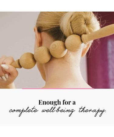 Tuuli Wooden Anti-Cellulite Massage Roller - Lymphatic Drainage Device for Belly Legs and Thighs - Buy Online on GoSupps.com