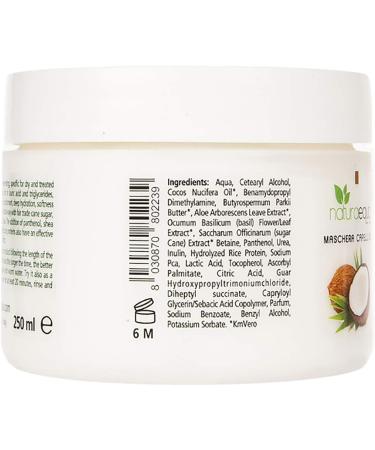 ELLENNE NATURAEQUA Regenerating Coconut Hair Mask 250ml - EcoBio Hair Care for Healthy Nourished Hair - Buy Online on GoSupps.com