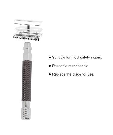 Premium Manual Razor Handle for Men - Easy Blade Change Shaving Gift (Black) | International Shipping Available - Buy Online on GoSupps.com