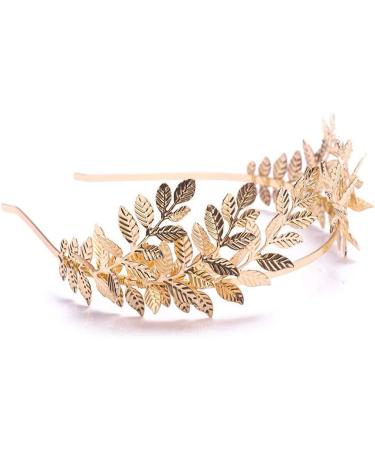 Anglacesmade Bridal Headband Leaf Vine Headband Gold Leaf Crown Leaf Tiara Wedding Headpiece Bridesmaid Prom Festival Hair Accessories for Women and Girls(Gold) - Buy Online on GoSupps.com