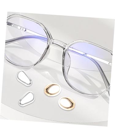 2 Pairs Glasses Nose Pads - Comfortable Nose Saddle Bridge Cushions for Eyewear | Transparent Zinc Alloy Sunglasses Frame Pads - Portable & Durable - Buy Online on GoSupps.com