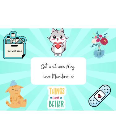 Get well soon personalised sweet box | Get well soon sweet box | Get well soon | Get well soon letterbox gift | Get well soon gift - Buy Online on GoSupps.com