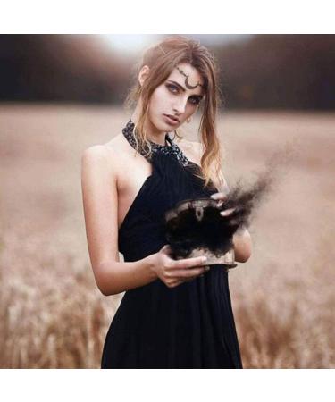 Yalice Boho Crescent Moon Head Chain | Vintage Crystal Hair Accessory for Women and Girls | Bronze-1 - Buy Online on GoSupps.com
