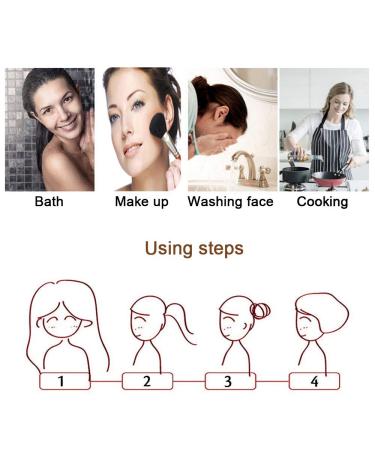 Women's Waterproof Shower Cap 4 Pack - Large Elastic Bath Cap for Long Hair - Buy Online on GoSupps.com