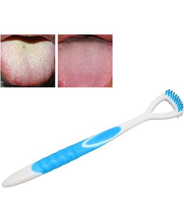 Verdant Touch Oral Care Tongue Scraper | Ergonomic Bad Breath Remover - Blue - Buy Online on GoSupps.com