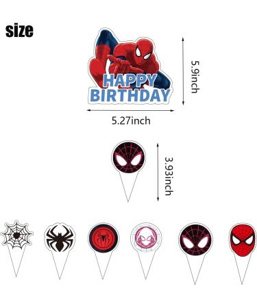 25pc Super hero Cake Topper Spider Cupcake Toppers cake decoration for boys - Buy Online on GoSupps.com