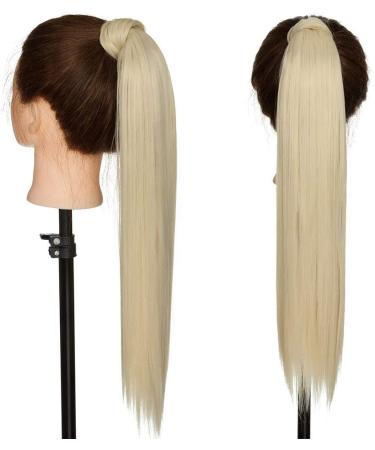 Silk-co 26 Wrap Around Ponytail Hair Extension Clip in Pony Tail - Bleach Blond 26 Inch - Buy Online on GoSupps.com