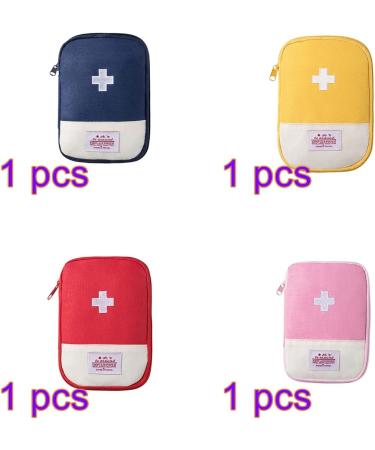 Mini First Aid Bag - 4 Portable Medication Bags for Travel Sports & Emergency Storage | Compact Medical Kit for Home & Car - Buy Online on GoSupps.com