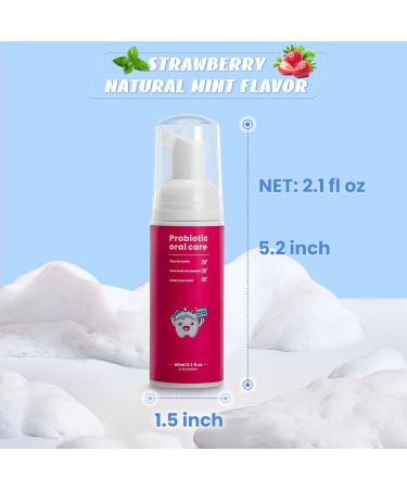 Fluoride Free Foam Kids Toothpaste | ELOTAME Natural Teeth Clean & Whitening - Strawberry & Blueberry Mint Flavor - Organic Travel Toothpaste for All Ages - Buy Online on GoSupps.com