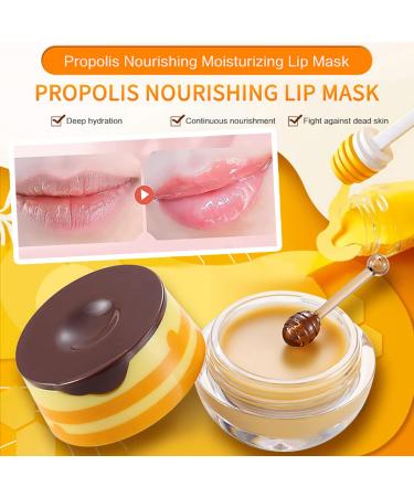 4PCS Strawberry & Bee Lip Balm Set - Moisturizing Lip Masks with Vitamin E, Propolis Sleeping Mask, Exfoliating Scrub - Prevention of Dryness, Cracked Lips, and Lines - Strawbe - Buy Online on GoSupps.com